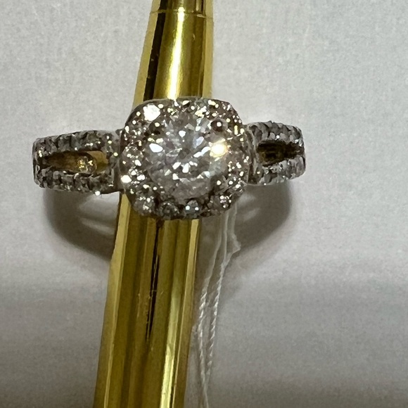 14K white gold diamond ring - Picture 8 of 10